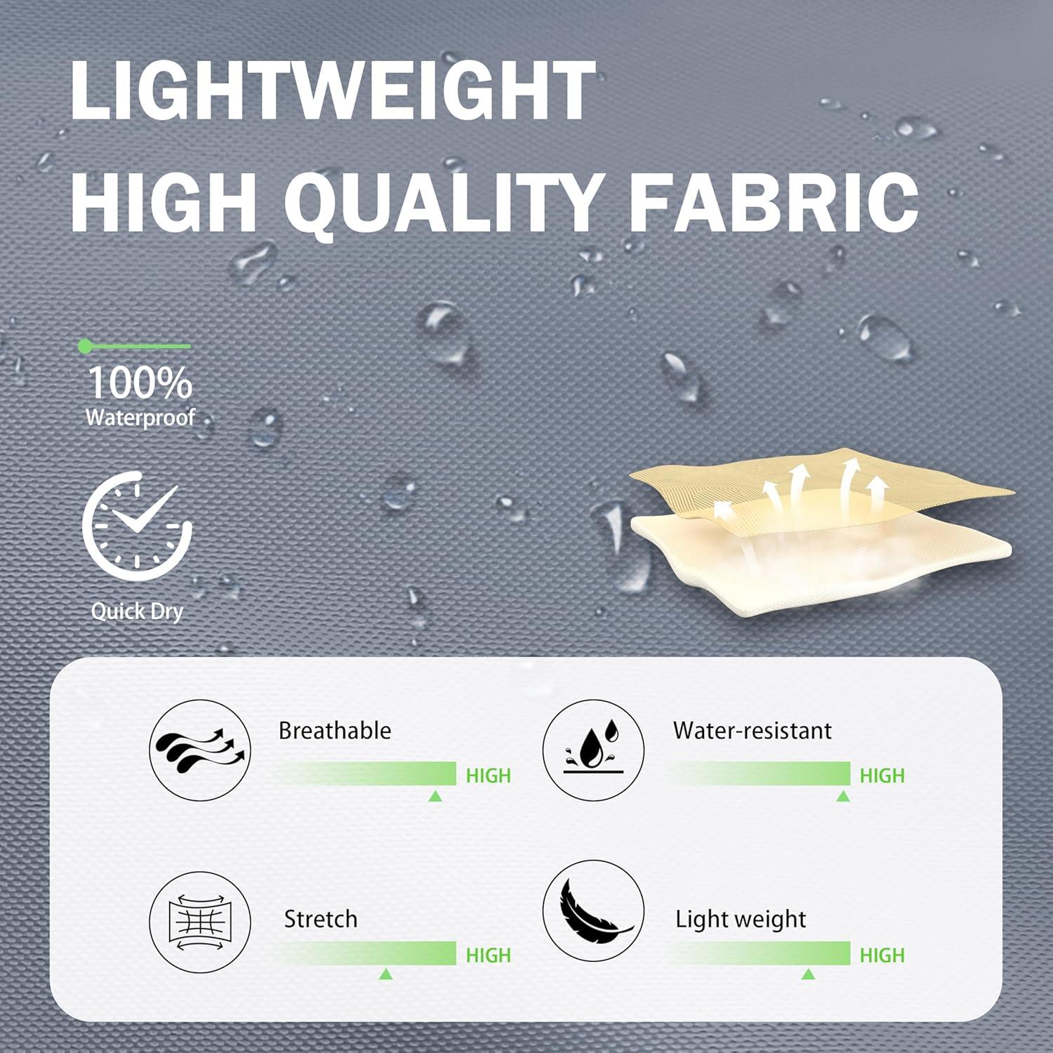 imageMORNYRAY Car Cover Compatible with Chevy Camaro Waterproof All Weather for Automobiles Outdoor Full Cover Rain Sun UV Protection with Zipper Cotton Grey Custom Fit Chevy CamaroGrey