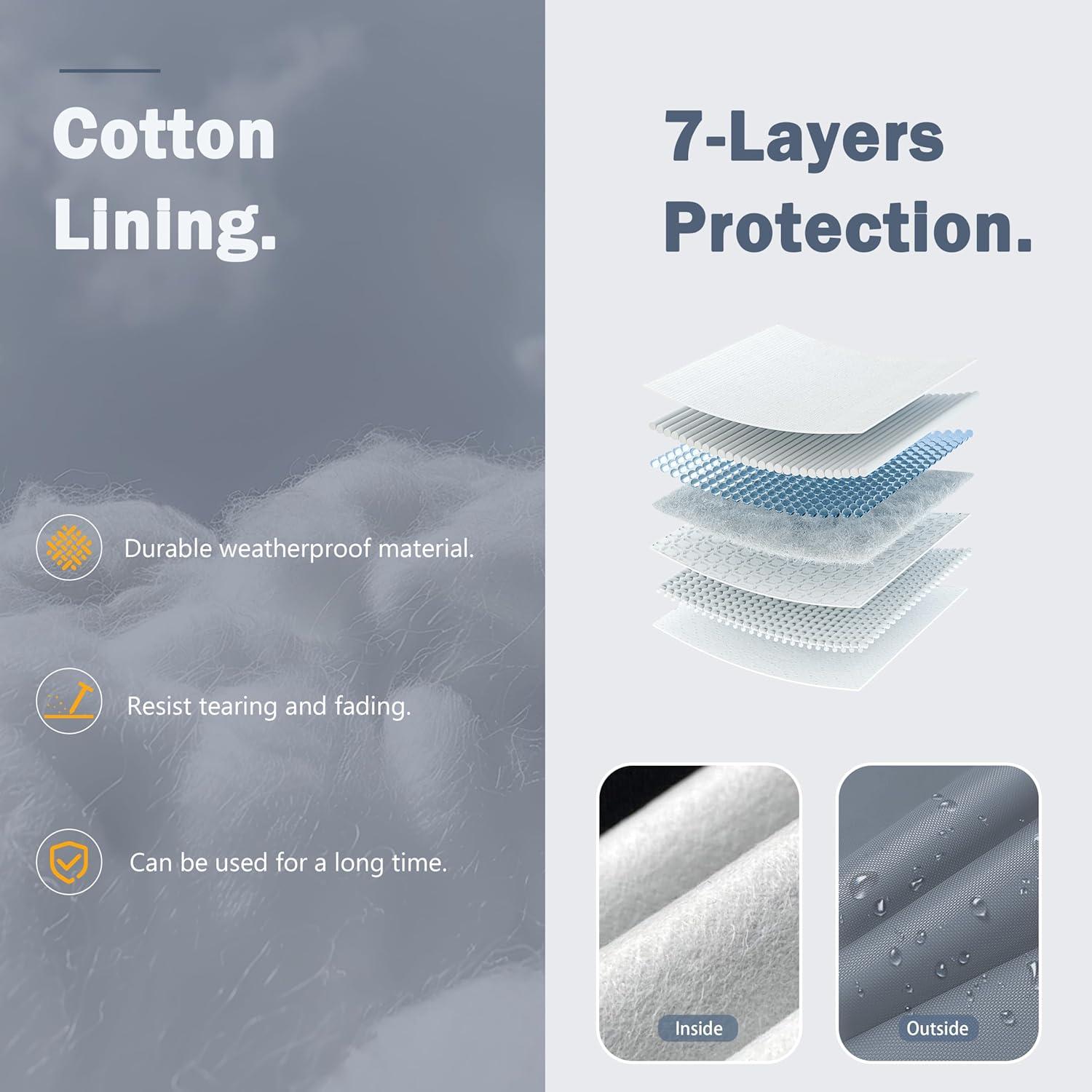 imageMORNYRAY Car Cover Compatible with Chevy Camaro Waterproof All Weather for Automobiles Outdoor Full Cover Rain Sun UV Protection with Zipper Cotton Grey Custom Fit Chevy CamaroGrey