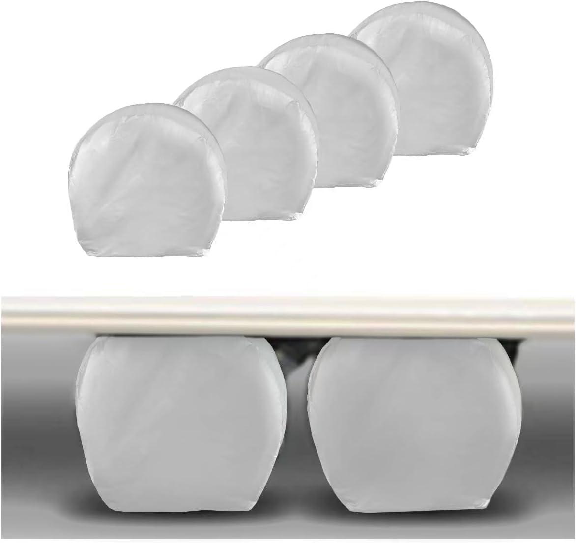 imageMORNYRAY Tire Covers 4 PackWaterproof AntiUV Snow Sun Rain Tire Covers for RVTruck SUV Trailer CamperFit 4042 Inch Tire Diameters