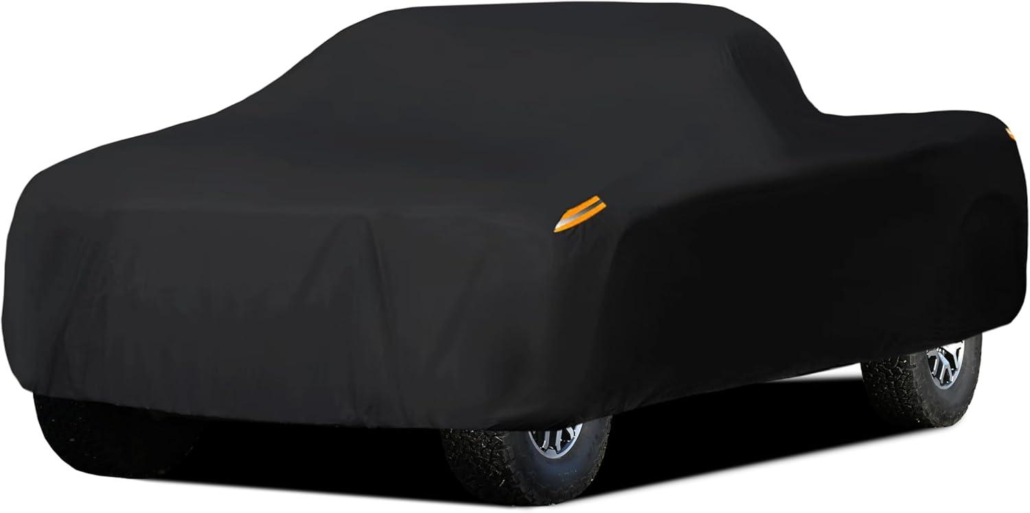 imageMORNYRAY Waterproof Car Cover All Weather Snowproof UV Protection Windproof Outdoor Full car Cover Universal Fit for Sedan Fit Sedan Length 194206 inch BlueAll black