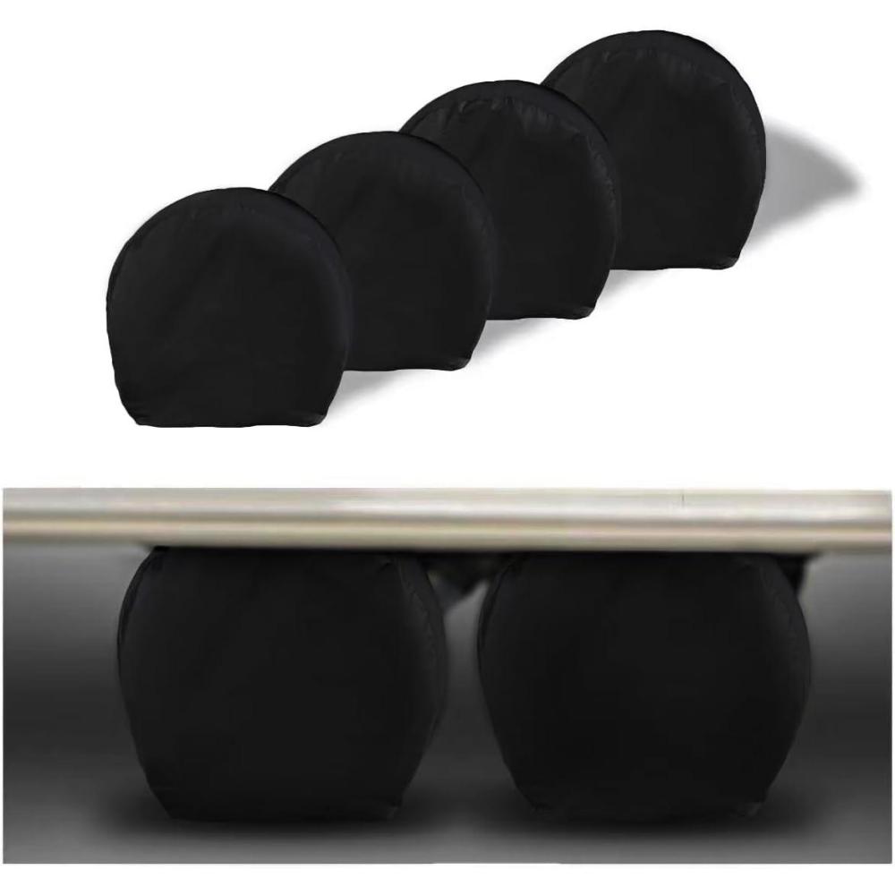 imageMORNYRAY Tire Covers 4 PackWaterproof AntiUV Snow Sun Rain Tire Covers for RVTruck SUV Trailer CamperFit 3032 Inch Tire Diameters