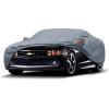 imageMORNYRAY Car Cover Compatible with Chevy Camaro Waterproof All Weather for Automobiles Outdoor Full Cover Rain Sun UV Protection with Zipper Cotton Grey Custom Fit Chevy CamaroGrey