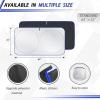 imageMORNYRAY Car Windshield Sun ShadeReflector Sunshade Offers Ultimate Protection for Car InteriorCool Reflective Sun BlockerFoldable Car Interior Accessories Black Medium Plus64 x 34 inchesBlack