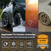 imageMORNYRAY Tire Covers 4 PackWaterproof AntiUV Snow Sun Rain Tire Covers for TruckRV SUV Trailer Camper Silver Fit 2729 Inch Tire DiametersFourGreyTire Covers
