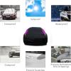 imageMORNYRAY Waterproof Car Cover All Weather Snowproof UV Protection Windproof Outdoor Full car Cover Universal Fit for Sedan Fit Sedan Length 194206 inch BluePurple