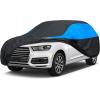 imageMORNYRAY Waterproof Car Cover All Weather Snowproof UV Protection Windproof Outdoor Full car Cover Universal Fit for Sedan Fit Sedan Length 194206 inch BlueBlue