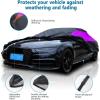 imageMORNYRAY Waterproof Car Cover All Weather Snowproof UV Protection Windproof Outdoor Full car Cover Universal Fit for Sedan Fit Sedan Length 194206 inch BluePurple