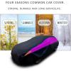 imageMORNYRAY Waterproof Car Cover All Weather Snowproof UV Protection Windproof Outdoor Full car Cover Universal Fit for Sedan Fit Sedan Length 194206 inch BluePurple