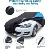 imageMORNYRAY Waterproof Car Cover All Weather Snowproof UV Protection Windproof Outdoor Full car Cover Universal Fit for Sedan Fit Sedan Length 194206 inch BlueBlue