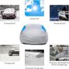 imageMORNYRAY Waterproof Car Cover All Weather Snowproof UV Protection Windproof Outdoor Full car Cover Universal Fit for Sedan Fit Sedan Length 194206 inch BlueSilvery