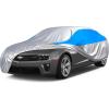 imageMORNYRAY Waterproof Car Cover All Weather Snowproof UV Protection Windproof Outdoor Full car Cover Universal Fit for Sedan Fit Sedan Length 194206 inch BlueSilvery