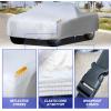 imageMORNYRAY Waterproof Car Cover All Weather Snowproof UV Protection Windproof Outdoor Full car Cover Universal Fit for Sedan Fit Sedan Length 194206 inch BlueAll silvery