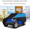 imageMORNYRAY Waterproof Car Cover All Weather Snowproof UV Protection Windproof Outdoor Full car Cover Universal Fit for Sedan Fit Sedan Length 194206 inch BlueBlue