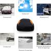 imageMORNYRAY Waterproof Car Cover All Weather Snowproof UV Protection Windproof Outdoor Full car Cover Universal Fit for Sedan Fit Sedan Length 194206 inch BlueOrange