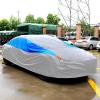 imageMORNYRAY Waterproof Car Cover All Weather Snowproof UV Protection Windproof Outdoor Full car Cover Universal Fit for Sedan Fit Sedan Length 194206 inch BlueSilvery