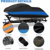 imageMORNYRAY Waterproof Jet Ski Cover  Heavy Duty Trailerable PWC Cover with Air Vents UV Resistant Compatible with Yamaha Seadoo KampampS Jet Ski Covers Blue Fit from 135quot145quot 23 SeaterBlue