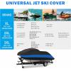 imageMORNYRAY Waterproof Jet Ski Cover  Heavy Duty Trailerable PWC Cover with Air Vents UV Resistant Compatible with Yamaha Seadoo KampampS Jet Ski Covers Blue Fit from 135quot145quot 23 SeaterBlue