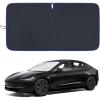 imageMORNYRAY Car Windshield Sun ShadeReflector Sunshade Offers Ultimate Protection for Car InteriorCool Reflective Sun BlockerFoldable Car Interior Accessories Black Medium Plus64 x 34 inchesBlack