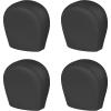 imageMORNYRAY Tire Covers 4 PackWaterproof AntiUV Snow Sun Rain Tire Covers for TruckRV SUV Trailer Camper Silver Fit 2729 Inch Tire DiametersFourBlackTire Covers
