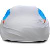 imageMORNYRAY Waterproof Car Cover All Weather Snowproof UV Protection Windproof Outdoor Full car Cover Universal Fit for Sedan Fit Sedan Length 194206 inch BlueSilvery