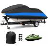 imageMORNYRAY Waterproof Jet Ski Cover  Heavy Duty Trailerable PWC Cover with Air Vents UV Resistant Compatible with Yamaha Seadoo KampampS Jet Ski Covers Blue Fit from 135quot145quot 23 SeaterBlue