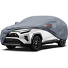 image:imageMORNYRAY Car Cover Compatible with Toyota RAV4 Waterproof All Weather for Automobiles Outdoor Full Cover Rain Sun UV Protection with Zipper Cotton Grey Custom Fit Toyota RAV4