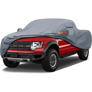 image:imageMORNYRAY Car Cover Compatible with Ford F150 Waterproof All Weather for Automobiles Outdoor Full Cover Rain Sun UV Protection with Zipper CottonGrey Custom Fit Ford F150