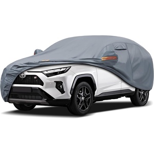 image:imageMORNYRAY Car Cover Compatible with Toyota RAV4 Waterproof All Weather for Automobiles Outdoor Full Cover Rain Sun UV Protection with Zipper Cotton Grey Custom Fit Toyota RAV4